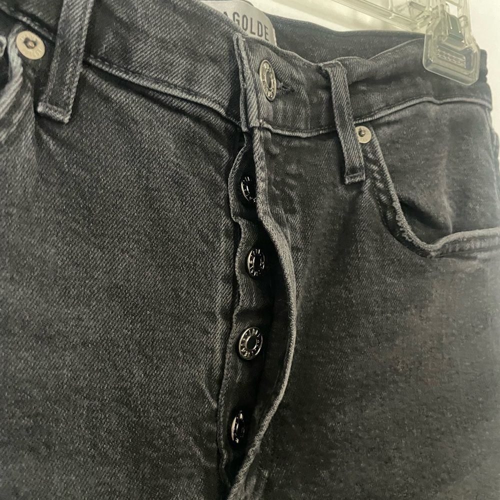 Agolde Women's Black Straight Leg Jeans Size 27 - Picture 2 of 5
